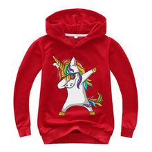 Load image into Gallery viewer, Children Fashion Dab Anime Hoodies Boys Girls Funny Sweatshirts Dabbing Unicorn Kids Pullovers Tops