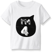Load image into Gallery viewer, Boys Birthday T Shirt Girls Kid's Clothing Toddler 100% cotton Tops tee baby Brothers Casual T-shirt 1 2 3 4 Years