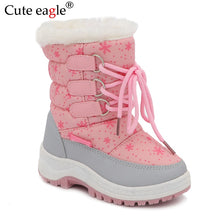 Load image into Gallery viewer, Kid's Winter Girls Snow Boots Little Princess Outdoor Durable Felt Boots with Zipper Toddler Kids Anti-slip Shoes