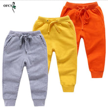 Load image into Gallery viewer, Sale Cotton Pants For 2-10 Years Old Solid Boys Girls Casual Sport Pants Jogging Enfant Garcon Kids Children Trousers
