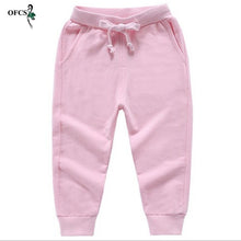 Load image into Gallery viewer, Sale Cotton Pants For 2-10 Years Old Solid Boys Girls Casual Sport Pants Jogging Enfant Garcon Kids Children Trousers