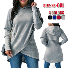 Load image into Gallery viewer, Hoodies Sweatshirt Kpop Solid Long Sleeve Cloak Hoody Ladies Womens Sweatshirt sudadera mujer Female Pullover Hooded Tops