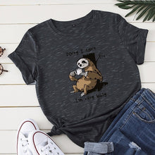 Load image into Gallery viewer, Women T-shirt Summer Short Sleeve Cotton Plus Size S-5XL Cute Lazy Sloth Print Funny Casual O Neck Female Tshirt Tees Tops