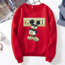 Load image into Gallery viewer, Mickey mouse Women Sweatshirts Hoodies Character Printed Casual Pullover Cute Jumpers Top Long Sleeve O-Neck Fleece Tops