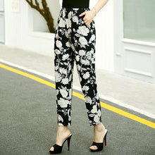 Load image into Gallery viewer, Women Summer Casual Pencil Pants XL-5XL Plus Size High Waist Pants Printed Elastic Waist Middle Aged Women Pants