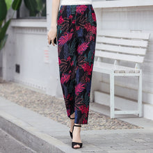 Load image into Gallery viewer, Women Summer Casual Pencil Pants XL-5XL Plus Size High Waist Pants Printed Elastic Waist Middle Aged Women Pants