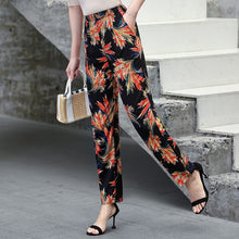 Load image into Gallery viewer, Women Summer Casual Pencil Pants XL-5XL Plus Size High Waist Pants Printed Elastic Waist Middle Aged Women Pants