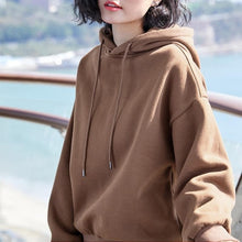 Load image into Gallery viewer, Plus velvet Basic Hoodies For Women Leisure Female winter Solid Colour Casual SweatshirtHip Pop Tops
