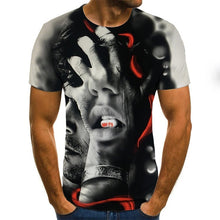 Load image into Gallery viewer, Cool clown men's T-shirt funny clown face tops 3D printed fashion short-sleeved round neck shirt trendy streetwear