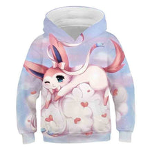 Load image into Gallery viewer, fashion cute kid's sports hoodie casual boy's and girl's long-sleeved cute cat hoodie streetwear sweatshirt