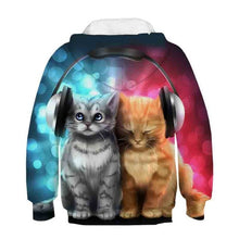 Load image into Gallery viewer, fashion cute kid's sports hoodie casual boy's and girl's long-sleeved cute cat hoodie streetwear sweatshirt
