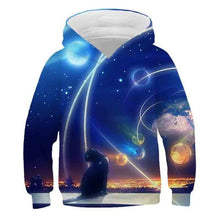 Load image into Gallery viewer, fashion cute kid's sports hoodie casual boy's and girl's long-sleeved cute cat hoodie streetwear sweatshirt
