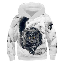 Load image into Gallery viewer, fashion cute kid's sports hoodie casual boy's and girl's long-sleeved cute cat hoodie streetwear sweatshirt