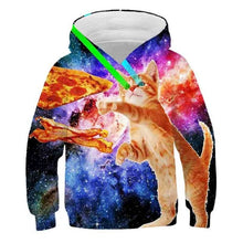 Load image into Gallery viewer, fashion cute kid's sports hoodie casual boy's and girl's long-sleeved cute cat hoodie streetwear sweatshirt