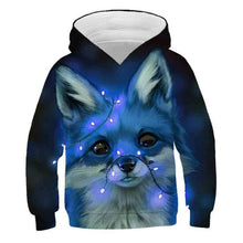 Load image into Gallery viewer, fashion cute kid's sports hoodie casual boy's and girl's long-sleeved cute cat hoodie streetwear sweatshirt