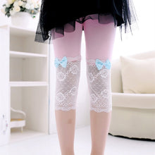 Load image into Gallery viewer, Leggings 2018 Summer Style Children's Clothing Baby Mesh Spliced Bow Lace Leggings Kid's Pants Size 110-150