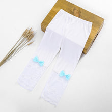 Load image into Gallery viewer, Leggings 2018 Summer Style Children's Clothing Baby Mesh Spliced Bow Lace Leggings Kid's Pants Size 110-150
