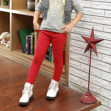 Load image into Gallery viewer, Winter girls Pants with Velvet Thicken Casual Trousers Elastic Pants 3-12Y Kid's Warm Pants Pencil Pants for Girls
