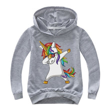 Load image into Gallery viewer, Children Fashion Dab Anime Hoodies Boys Girls Funny Sweatshirts Dabbing Unicorn Kids Pullovers Tops
