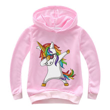 Load image into Gallery viewer, Children Fashion Dab Anime Hoodies Boys Girls Funny Sweatshirts Dabbing Unicorn Kids Pullovers Tops
