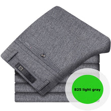Load image into Gallery viewer, Brand Men Suit Pants Formal Business Trousers Elastic Straight Fit Style Male Smart Casual Long Pants Plus Size
