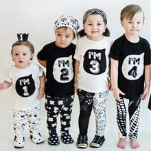 Load image into Gallery viewer, Boys Birthday T Shirt Girls Kid's Clothing Toddler 100% cotton Tops tee baby Brothers Casual T-shirt 1 2 3 4 Years
