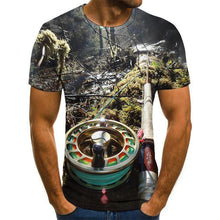Load image into Gallery viewer, printed fish pattern men and women casual T-shirt Fashion trend youth cool men's t-shirt Hip hop short sleeve

