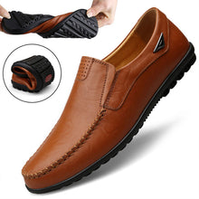 Load image into Gallery viewer, Leather Men Casual Shoes Luxury Brand 2020 Mens Loafers Moccasins Breathable Slip on Black Driving Shoes Plus Size
