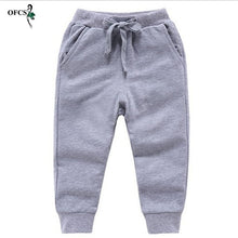 Load image into Gallery viewer, Sale Cotton Pants For 2-10 Years Old Solid Boys Girls Casual Sport Pants Jogging Enfant Garcon Kids Children Trousers
