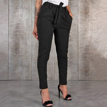 Load image into Gallery viewer, Casual Slim Chiffon Thin Pants For Women High Waist Black Khaki Green Pants
