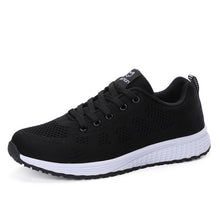 Load image into Gallery viewer, Casual Shoes Fashion Breathable Walking Mesh Lace Up Flat Shoes Sneakers Women 2019 Tenis Feminino White Vulcanized Shoes
