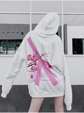 Load image into Gallery viewer, Winter modis Cherry Blossom Print Hoodie Streetwear Hip Hop oversize Women Men Unisex Cotton  Sweatshirts Retro Hoody
