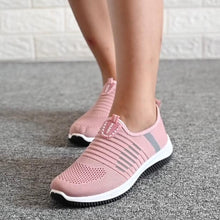Load image into Gallery viewer, Flat Shoes Knit Woman Casual Slip On Vulcanized Shoes Female Mesh Soft Breathable Women's Footwear For Ladies Sneaker
