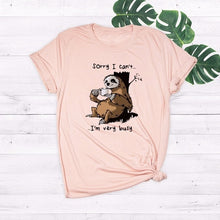 Load image into Gallery viewer, Women T-shirt Summer Short Sleeve Cotton Plus Size S-5XL Cute Lazy Sloth Print Funny Casual O Neck Female Tshirt Tees Tops
