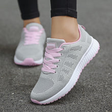 Load image into Gallery viewer, Casual Shoes Fashion Breathable Walking Mesh Flat Shoes Woman White Sneakers Women 2020 Tenis Feminino Female Shoes
