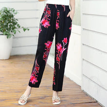 Load image into Gallery viewer, Women Summer Casual Pencil Pants XL-5XL Plus Size High Waist Pants Printed Elastic Waist Middle Aged Women Pants
