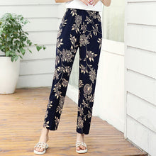 Load image into Gallery viewer, Women Summer Casual Pencil Pants XL-5XL Plus Size High Waist Pants Printed Elastic Waist Middle Aged Women Pants
