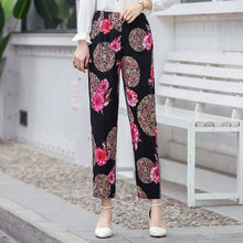 Load image into Gallery viewer, Women Summer Casual Pencil Pants XL-5XL Plus Size High Waist Pants Printed Elastic Waist Middle Aged Women Pants
