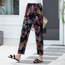 Load image into Gallery viewer, Women Summer Casual Pencil Pants XL-5XL Plus Size High Waist Pants Printed Elastic Waist Middle Aged Women Pants
