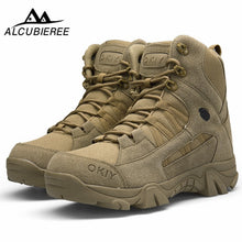 Load image into Gallery viewer, Boots Men Warm Snow Boots Men High Quality Winter Military Boots Men Leather Shoes Men Cow Suede Work Waterproof
