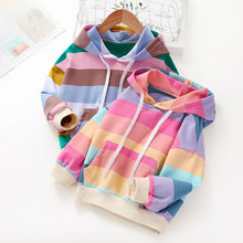 Load image into Gallery viewer, Hoodies Sweatshirt Spring Autumn Children's Clothing Kid's Rainbow Hoodies Fashion Sweatshirt Rainbow Stripe Hoodies
