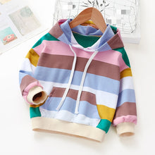 Load image into Gallery viewer, Hoodies Sweatshirt Spring Autumn Children's Clothing Kid's Rainbow Hoodies Fashion Sweatshirt Rainbow Stripe Hoodies
