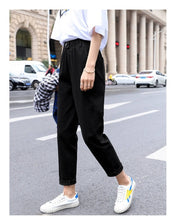 Load image into Gallery viewer, Pants Women New summer Women Clothing Straight Overalls Casual Harem Pants Elastic Waist autumn 2020 Triangle Buckle
