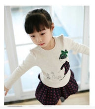 Load image into Gallery viewer, Top New Children's T-shirt Baby Girls Clothing Soft Long Sleeve Tops Spring Autumn 100% Cotton Bow Cartoon Kid's Shirt
