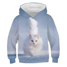 Load image into Gallery viewer, fashion cute kid's sports hoodie casual boy's and girl's long-sleeved cute cat hoodie streetwear sweatshirt
