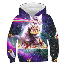 Load image into Gallery viewer, fashion cute kid's sports hoodie casual boy's and girl's long-sleeved cute cat hoodie streetwear sweatshirt
