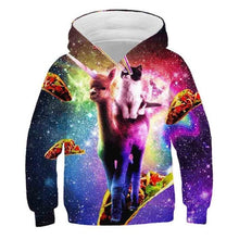 Load image into Gallery viewer, fashion cute kid's sports hoodie casual boy's and girl's long-sleeved cute cat hoodie streetwear sweatshirt
