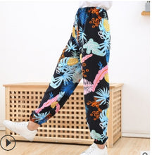 Load image into Gallery viewer, trousers for Girls Leggings Cotton trousers Kids cartoon Sandy beach pants Baby girls Clothes Children's long Trousers
