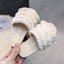 Load image into Gallery viewer, Summer Slippers Tassels Flats Shoes for Kids Girl Casual Slip-on Shoes Children Size 21-30 Girl Slipper
